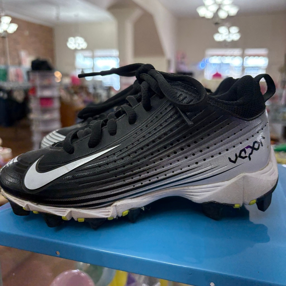 Nike Vapor Black White Baseball Cleats 12 - Picture 6 of 8